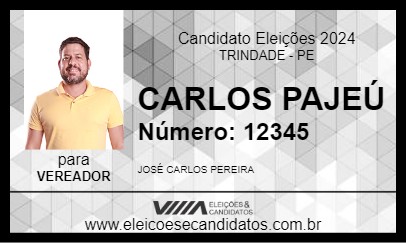 Candidato CARLOS PAJEÚ 2024 - TRINDADE - Eleições