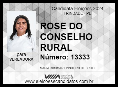 Candidato ROSE BRITO 2024 - TRINDADE - Eleições