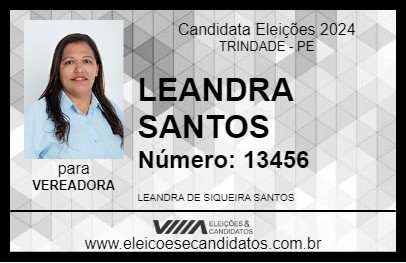 Candidato LEANDRA SANTOS 2024 - TRINDADE - Eleições