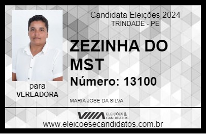 Candidato ZEZINHA DO MST 2024 - TRINDADE - Eleições