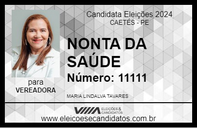 Candidato NONTA DA SAÚDE 2024 - CAETÉS - Eleições