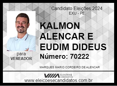 Candidato KALMON ALENCAR 2024 - EXU - Eleições