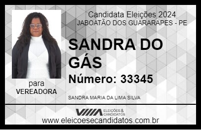 Candidato IRMÃ SANDRA DO GÁS 2024 - JABOATÃO DOS GUARARAPES - Eleições