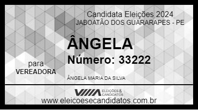 Candidato ÂNGELA 2024 - JABOATÃO DOS GUARARAPES - Eleições