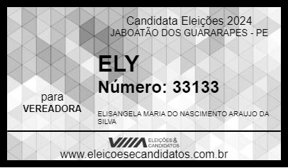 Candidato ELY 2024 - JABOATÃO DOS GUARARAPES - Eleições