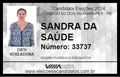 Candidato SANDRA DA SAÚDE 2024 - JABOATÃO DOS GUARARAPES - Eleições