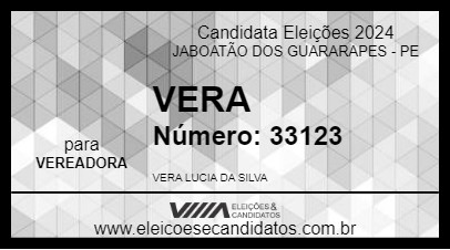 Candidato VERA LÚCIA 2024 - JABOATÃO DOS GUARARAPES - Eleições