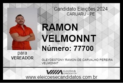 Candidato RAMON VELMONNT 2024 - CARUARU - Eleições