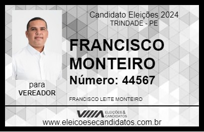 Candidato FRANCISCO MONTEIRO 2024 - TRINDADE - Eleições