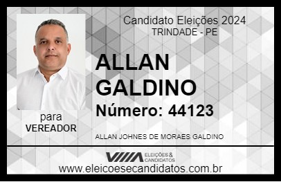 Candidato ALLAN GALDINO 2024 - TRINDADE - Eleições