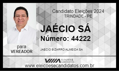 Candidato JAÉCIO SÁ 2024 - TRINDADE - Eleições