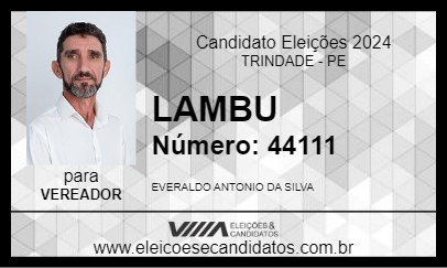 Candidato LAMBU 2024 - TRINDADE - Eleições