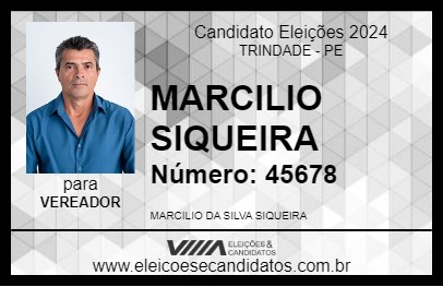 Candidato MARCILIO SIQUEIRA 2024 - TRINDADE - Eleições