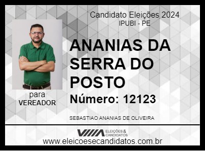 Candidato ANANIAS DA SERRA DO POSTO 2024 - IPUBI - Eleições