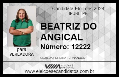 Candidato BEATRIZ DO ANGICAL 2024 - IPUBI - Eleições