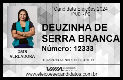 Candidato DEUZINHA DE SERRA BRANCA 2024 - IPUBI - Eleições