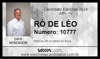 Candidato RÓ DE LÉO 2024 - JUPI - Eleições