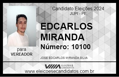 Candidato EDCARLOS MIRANDA 2024 - JUPI - Eleições