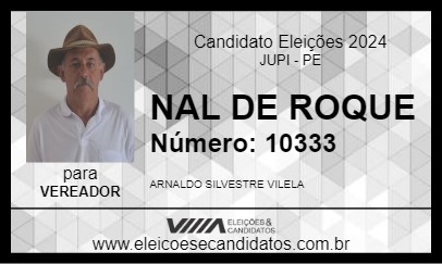 Candidato NAL DE ROQUE 2024 - JUPI - Eleições