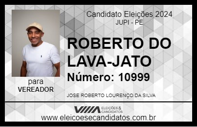 Candidato ROBERTO DO LAVA-JATO 2024 - JUPI - Eleições