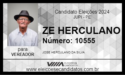 Candidato ZE HERCULANO 2024 - JUPI - Eleições