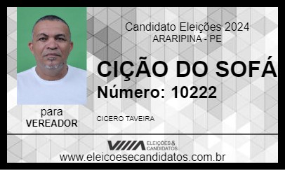 Candidato CIÇÃO DO SOFÁ 2024 - ARARIPINA - Eleições