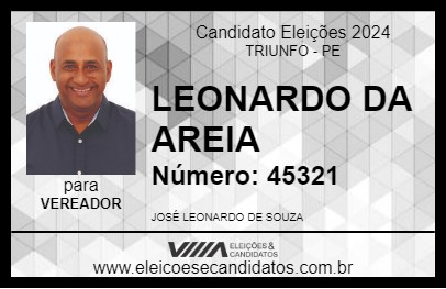 Candidato LEONARDO DA AREIA 2024 - TRIUNFO - Eleições