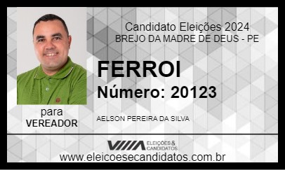 Candidato FERROI 2024 - BREJO DA MADRE DE DEUS - Eleições