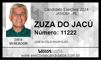 Candidato ZUZA DO JACÚ 2024 - JATAÚBA - Eleições