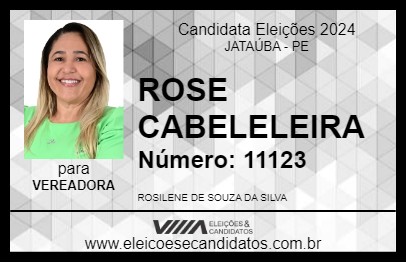 Candidato ROSE CABELELEIRA 2024 - JATAÚBA - Eleições