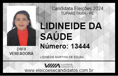 Candidato LIDINEIDE DA SAÚDE 2024 - TUPARETAMA - Eleições