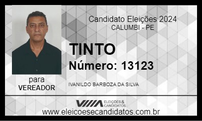 Candidato TINTO 2024 - CALUMBI - Eleições