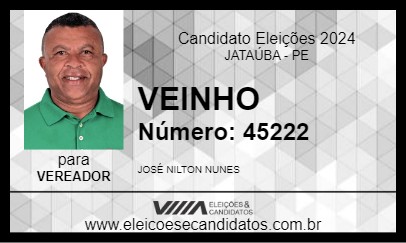 Candidato VEINHO 2024 - JATAÚBA - Eleições