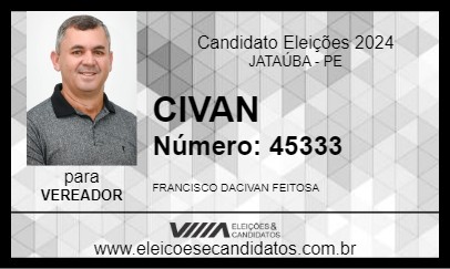 Candidato CIVAN 2024 - JATAÚBA - Eleições