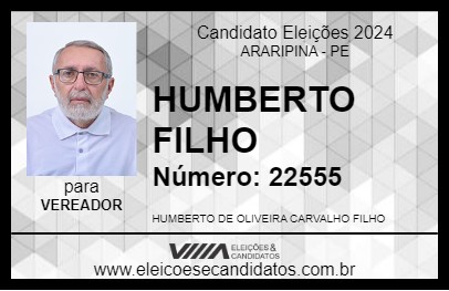 Candidato HUMBERTO FILHO 2024 - ARARIPINA - Eleições