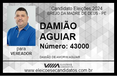 Candidato DAMIÃO AGUIAR 2024 - BREJO DA MADRE DE DEUS - Eleições