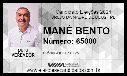 Candidato MANÉ BENTO 2024 - BREJO DA MADRE DE DEUS - Eleições