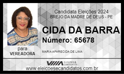 Candidato CIDA DA BARRA 2024 - BREJO DA MADRE DE DEUS - Eleições