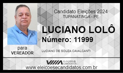 Candidato LUCIANO LOLÔ 2024 - TUPANATINGA - Eleições