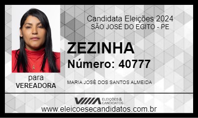 Candidato ZEZINHA 2024 - SÃO JOSÉ DO EGITO - Eleições