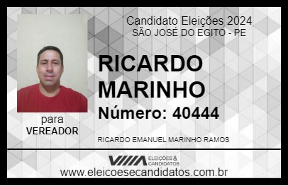 Candidato RICARDO MARINHO 2024 - SÃO JOSÉ DO EGITO - Eleições