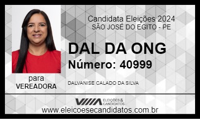 Candidato DAL DA ONG 2024 - SÃO JOSÉ DO EGITO - Eleições