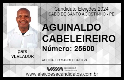 Candidato AGUINALDO CABELEIREIRO 2024 - CABO DE SANTO AGOSTINHO - Eleições