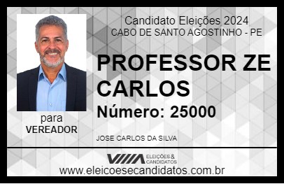 Candidato PROFESSOR ZE CARLOS 2024 - CABO DE SANTO AGOSTINHO - Eleições