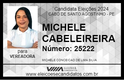 Candidato MICHELE CABELEIREIRA 2024 - CABO DE SANTO AGOSTINHO - Eleições