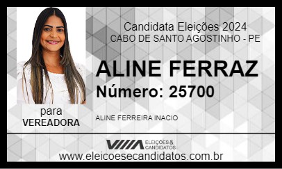 Candidato ALINE FERRAZ 2024 - CABO DE SANTO AGOSTINHO - Eleições