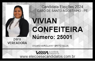 Candidato VIVIAN CONFEITEIRA 2024 - CABO DE SANTO AGOSTINHO - Eleições