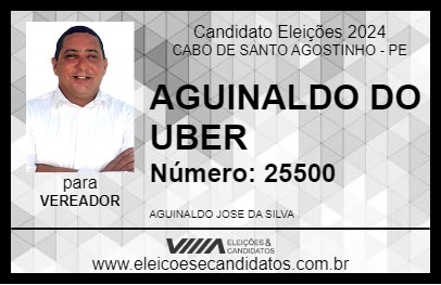 Candidato AGUINALDO DO UBER 2024 - CABO DE SANTO AGOSTINHO - Eleições