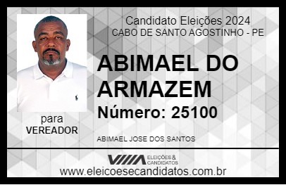 Candidato ABIMAEL DO ARMAZEM 2024 - CABO DE SANTO AGOSTINHO - Eleições