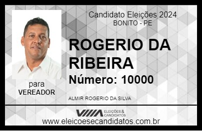 Candidato ROGERIO DA RIBEIRA 2024 - BONITO - Eleições